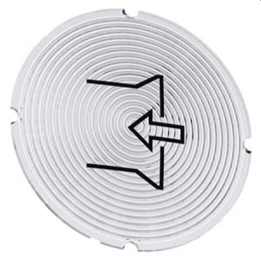 Siemens Einlegeschild rund milchig Symbol Saugen 3SU1900-0AB71-0RR0