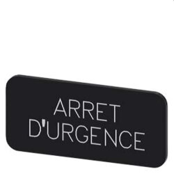 Siemens Bezeichnungsschild 12,5x27 Arret DURG....