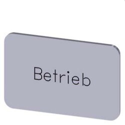 Siemens Bezeichnungsschild 17,5x27 Betrieb...