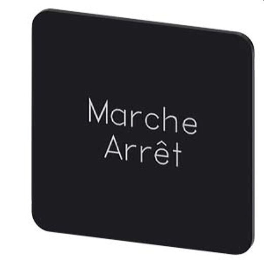 Siemens Bezeichnungsschild 27x27 Arret-Marche 3SU1900-0AE16-0GU0