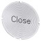 Siemens Einlegeschild rund milchig Symbol Close 3SU1900-0AB71-0DX0
