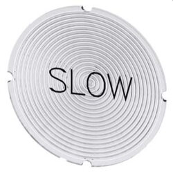 Siemens Einlegeschild rund milchig Symbol Slow...