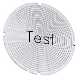 Siemens Einlegeschild rund milchig Symbol Test...