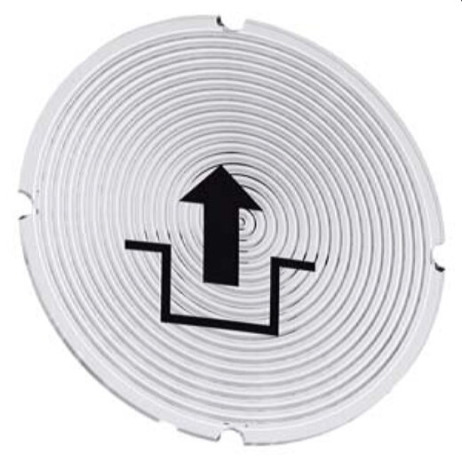 Siemens Einlegeschild rund milchig Symbol Entriegeln 3SU1900-0AB71-0RL0