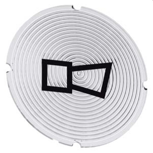 Siemens Einlegeschild rund milchig Symbol Hupe 3SU1900-0AB71-0RB0