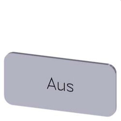Siemens Bezeichnungsschild 12,5x27 Aus 3SU1900-0AC81-0AC0