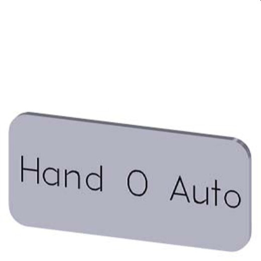 Siemens Bezeichnungsschild 12,5x27 Hand O Auto 3SU1900-0AC81-0DD0