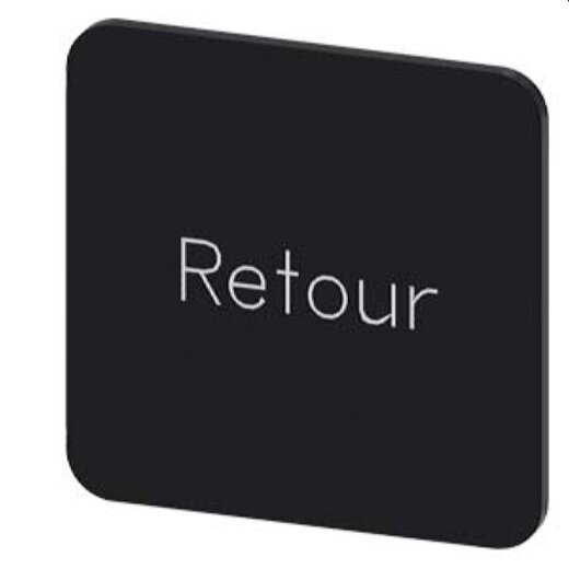 Siemens Bezeichnungsschild 22x22 RETOUR 3SU1900-0AF16-0GF0