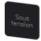 Siemens Bezeichnungsschild 22x22 SOUS TENSION 3SU1900-0AF16-0GS0