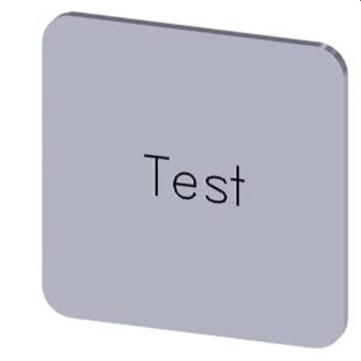 Siemens Bezeichnungsschild 22x22 Test 3SU1900-0AF81-0DV0