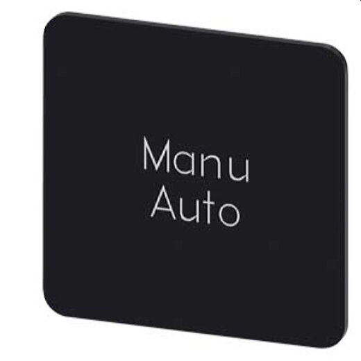 Siemens Bezeichnungsschild 27x27 Manu Auto 3SU1900-0AE16-0GT0