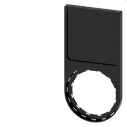 Siemens Schildträger flach unten abgerundet schwarz...