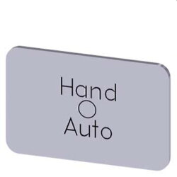 Siemens Bezeichnungsschild 17,5x27 Hand O Auto...