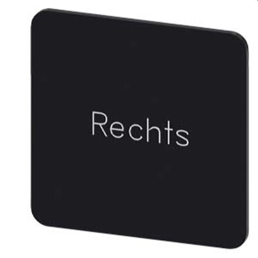 Siemens Bezeichnungsschild 27x27 Rechts 3SU1900-0AE16-0AH0