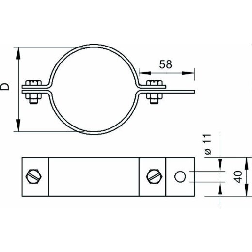 OBO Rohrschelle 303 DIN-2 1/2