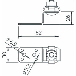 OBO Anschlussbauteil 287 DCT mit Doppelüberleger