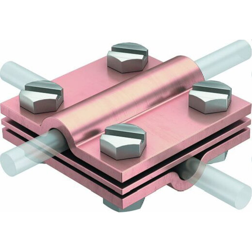 OBO Kreuzverbinder m.Zwischenplatte 252 8-10mm CU Kupfer