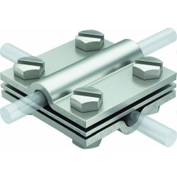 OBO Kreuzverbinder m.Zwischenplatte 252 8-10mm V4A Edelstahl