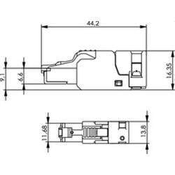 TG Steckverbinder feldkonfektionierbar UFP8 T568A Cat.6A