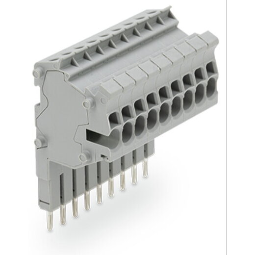 WAGO Modularer TOPJOB®S-Steckverbinder anreihbar für Brückerschlitze grau 2001-559