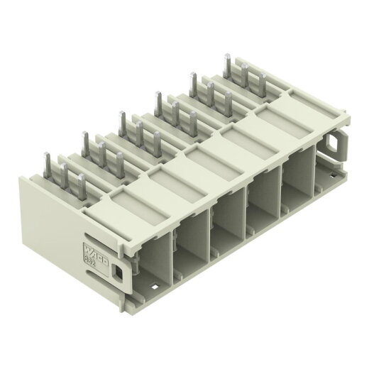 WAGO THT-Stiftleiste Lötstift 1,2 x 1,2 mm abgewinkelt lichtgrau 832-3646