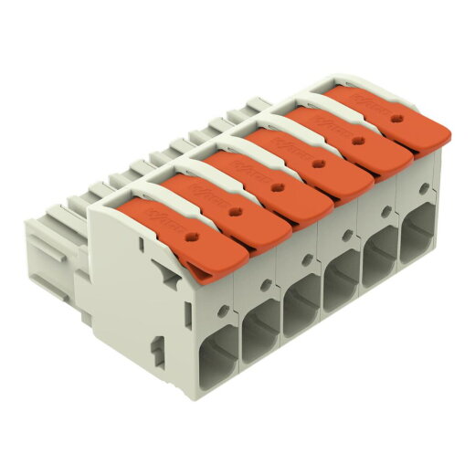 WAGO 1-Leiter-Federleiste Hebel Push-in CAGE CLAMP® lichtgrau 832-1106