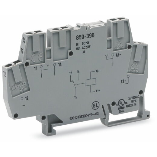 WAGO Relaismodul Eingangsnennspannung DC 110 V 1 Wechsler 859-399
