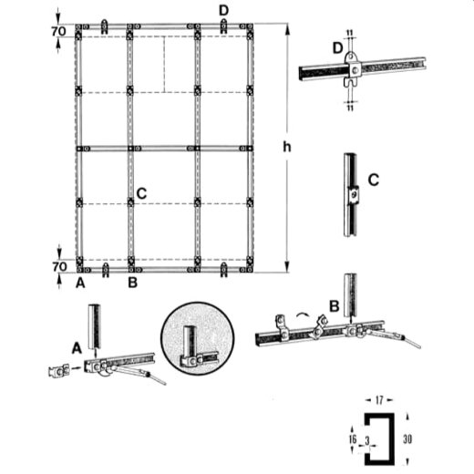 ABB Striebel & John MRB Montage-Rahmen Befestigungsplatte