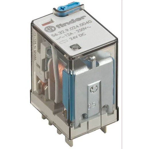 Finder Leistungs-Steckrelais 2 Wechsler 12 A Spule 24 V DC