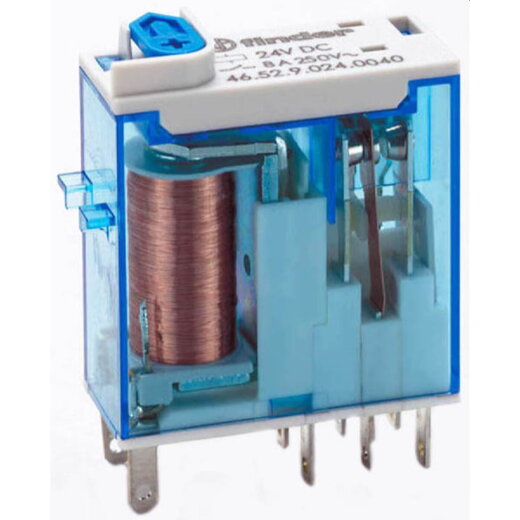 Finder Miniatur-Steckrelais 2Wechsler 8A hartvergoldet Spule 110V DC