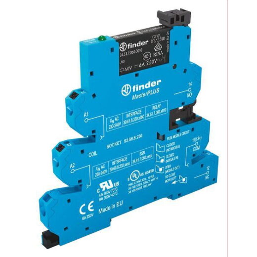 Finder EMR-Koppelrelais MasterPLUS Push-In Technik 24-240V AC/DC