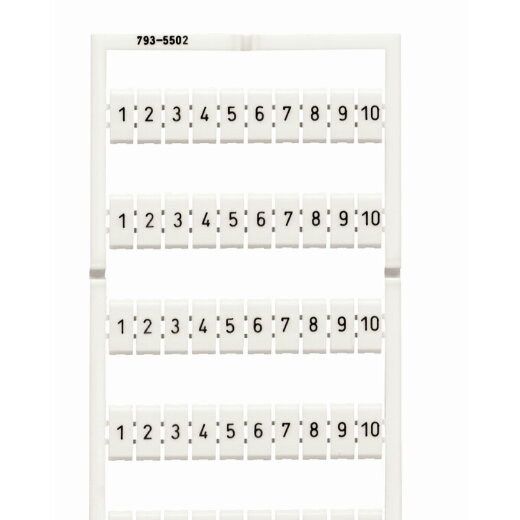 WAGO WMB Bezeichnungskarte 793-5502 Aufdruck 1-10