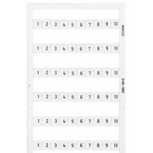 WAGO WSB Bezeichnungskarte AUFDR.W: 1-10 (10248-502 X)