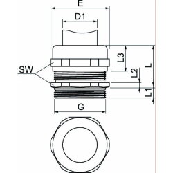OBO Messing-Kabelverschraubung V-TEC VM MS M40 M40