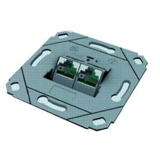 DNTZ Datenanschlussdose designfähig fixLink 45Grad 2fach mit Zentralplatte CKVD1D1