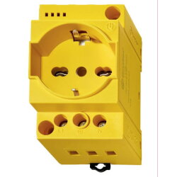 Finder Schaltschranksteckdose gelb mit LED Anzeige und...