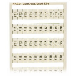 WAGO WSB-Beschriftungskarte als Karte bedruckt weiß...