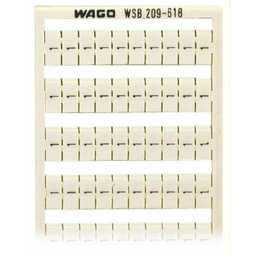 WAGO WSB-Beschriftungskarte als Karte bedruckt weiß 209-618
