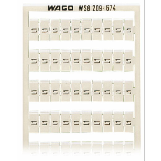 WAGO WSB-Beschriftungskarte als Karte bedruckt weiß 209-674