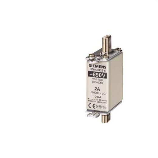 Siemens NH-Sicherungseinsatz mit Stirnkennmelder Gr.000 4A 3NA3804-6