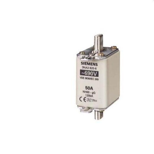 Siemens NH-Sicherungseinsatz mit Stirnkennmelder Gr.00 50A 3NA3820-6