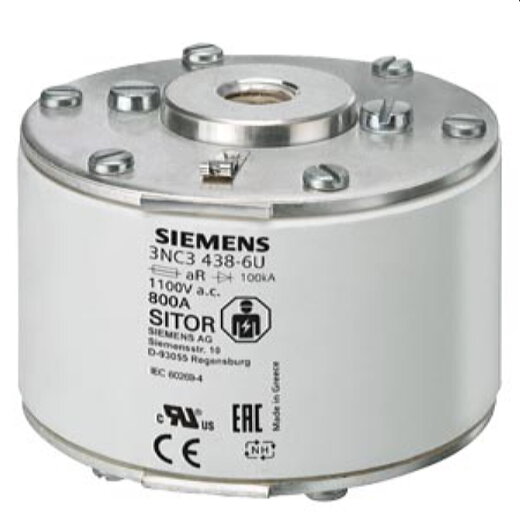Siemens SITOR-Sicherungseinsatz für Halbleiterschutz 1000A aR 1000V AC 3NC3341-6U