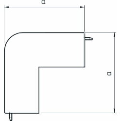 OBO Ausseneckhaube WDKH-A60150RW 60x150mm reinweiss