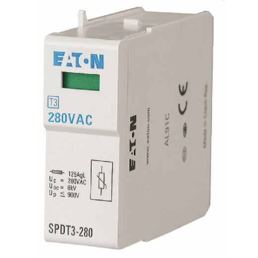 Eaton Electric Überspannungsableiter SPDT3-280 Einsatz 280VAC 1polig