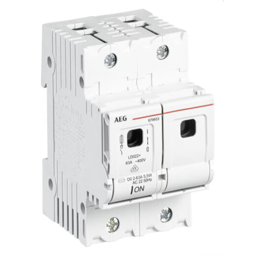 AEG Sicherungslasttrennschalter LD022+ D02 2 polig  63A