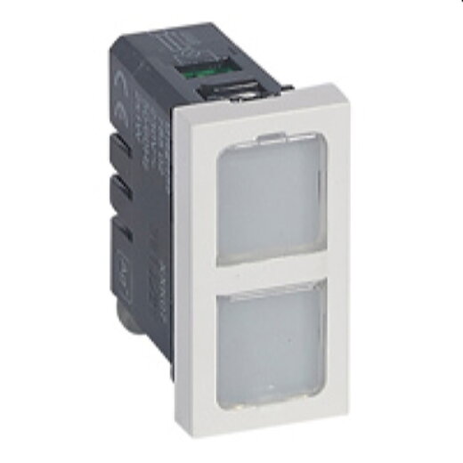 Legrand Signalleuchte 078552 MSC 2fach 12-24V 1md ws