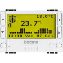Bticino Thermostat mit Display weiss UP