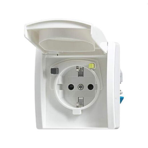 Busch-Jaeger FI-Schutz-Steckdose 3120 EUGB-44 VDE0664 WG alpinweiß