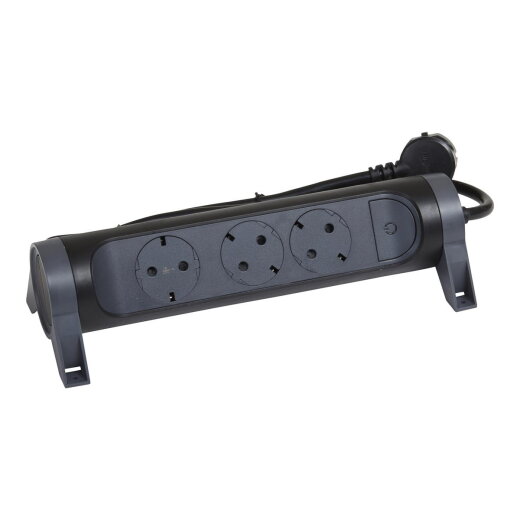 Legrand Steckdosenleisten drehbar 3xSD 1,5m Kabel sw