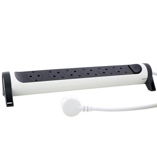 Legrand Steckdosenleisten drehbar 6xSD 3m Kabel ultrws./sw